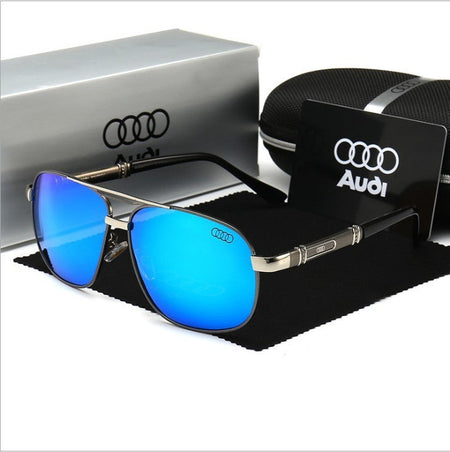 Black Frame Silver Edge sunglasses - UV-protective eyewear with lightweight frame for men