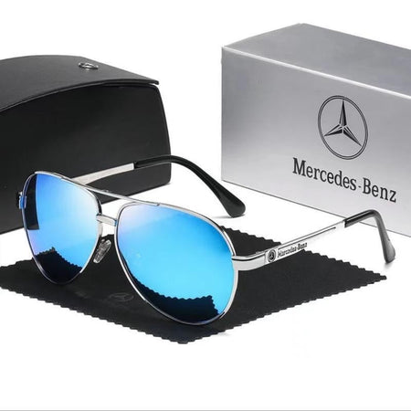 Black And Gray Silver Frame sunglasses - UV-protective eyewear with lightweight frame for men