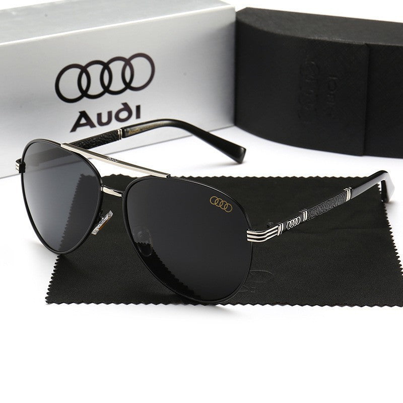 Gold Frame Black Film sunglasses - UV-protective eyewear with lightweight frame for men