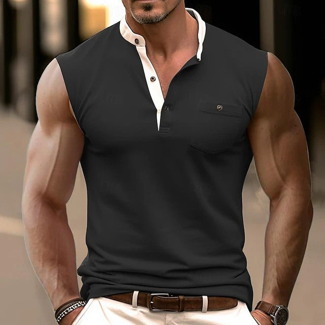 Men’s Summer Sleeveless Vest – Slim Fit Cotton Blend Sports Top