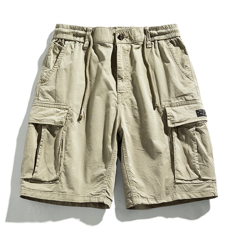 Men’s Cotton Cargo Shorts Loose Fit Summer Casual Multi-Pocket Pants