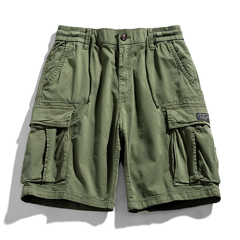 Men’s Cotton Cargo Shorts Loose Fit Summer Casual Multi-Pocket