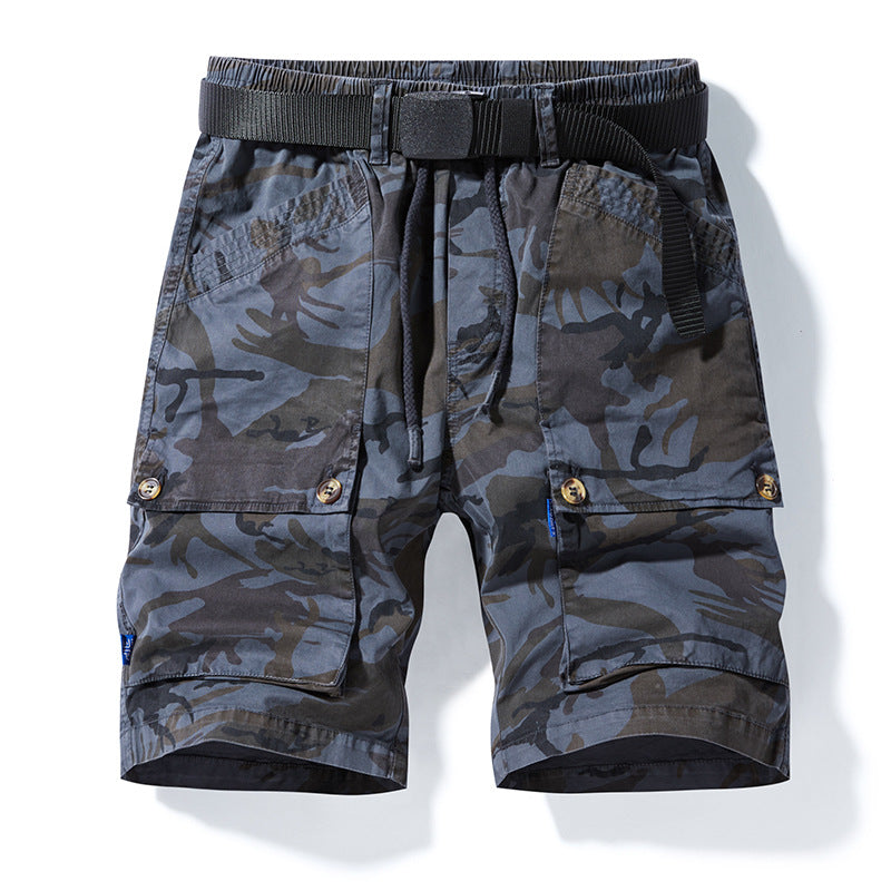 Men’s Camouflage Cargo Shorts Loose Fit Multi-Pocket Casual Pants