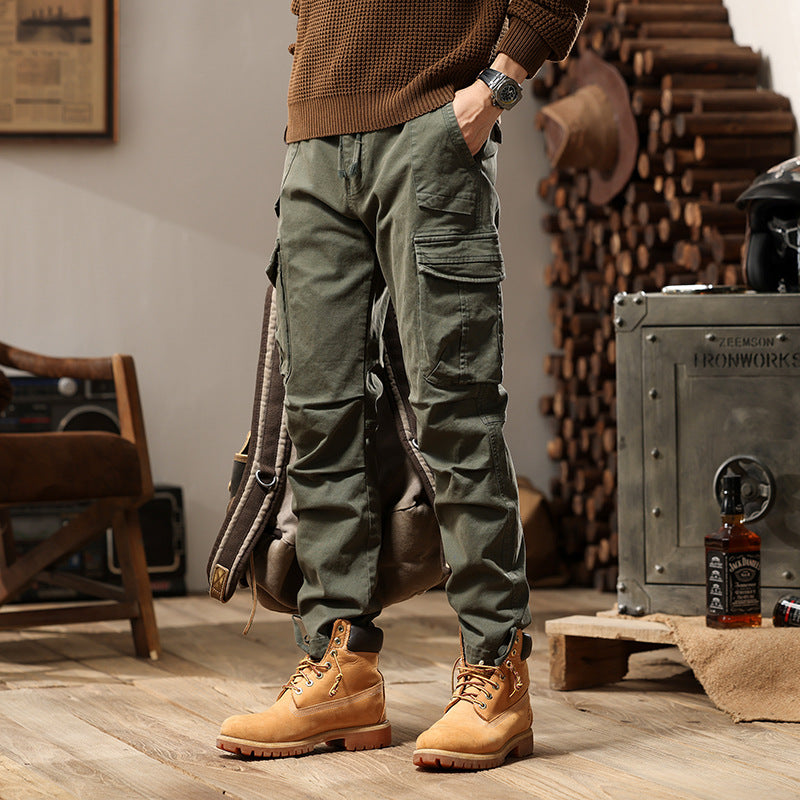 Men’s High Street Cargo Pants Loose Fit Functional Casual Trousers