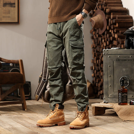 Men’s High Street Cargo Pants Loose Fit Functional Casual Trousers