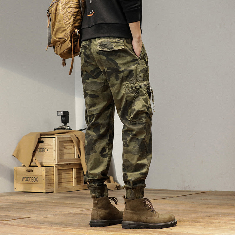 Men’s Camouflage Cargo Pants Loose Fit Jogger Casual Street