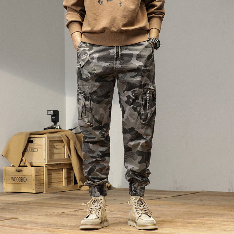 Men’s Camouflage Cargo Pants Loose Fit Jogger Casual Street Trousers