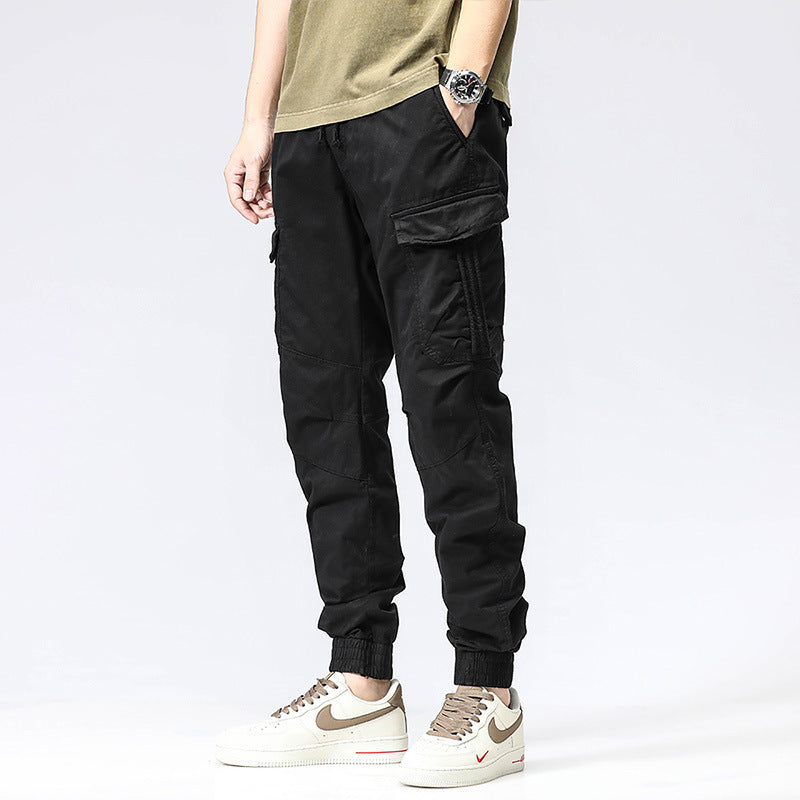Men’s Casual Jogger Pants – Washed Cotton Blend Streetwear Trousers