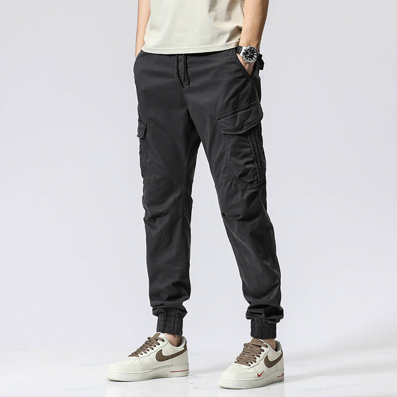 Men’s Casual Jogger Pants – Washed Cotton Blend Streetwear