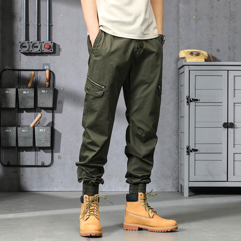 Men’s Cargo Jogger Pants – Cotton Blend Streetwear Trousers