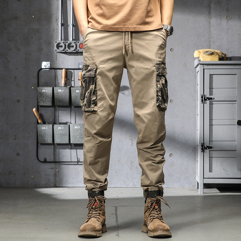 Men’s Multi-Pocket Cargo Pants – Cotton Casual Jogger Trousers