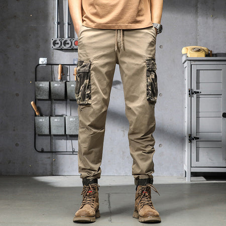 Men’s Multi-Pocket Cargo Pants – Cotton Casual Jogger Trousers