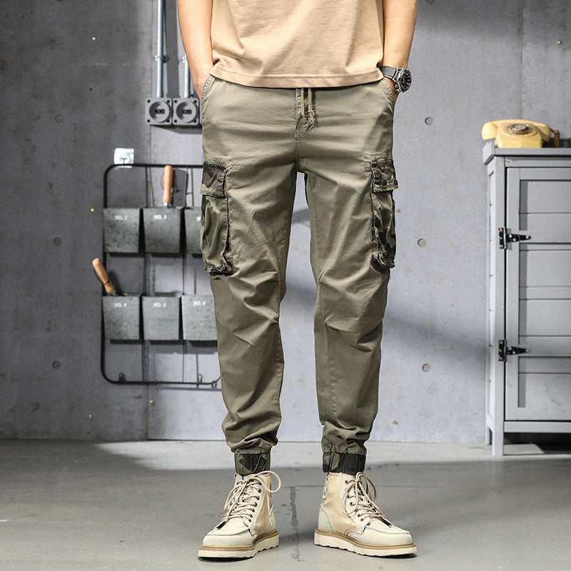 Men’s Multi-Pocket Cargo Pants – Cotton Casual Jogger Trousers