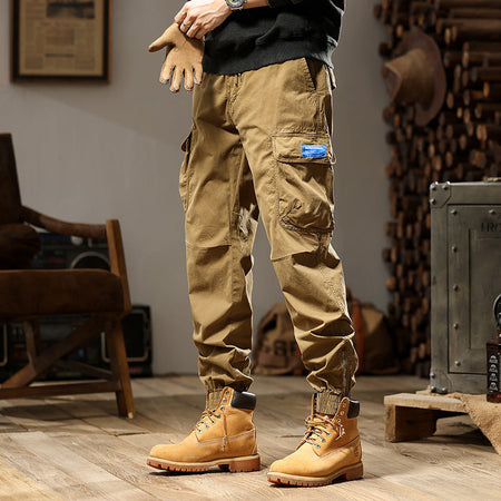 Men’s Japanese Workwear Cargo Pants Casual Straight Fit