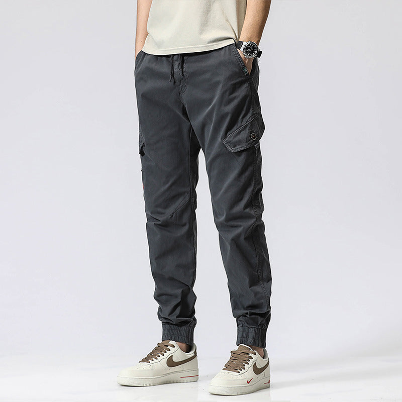 Men’s Cargo Pants Loose Fit Multi-Pocket Casual Street Trousers
