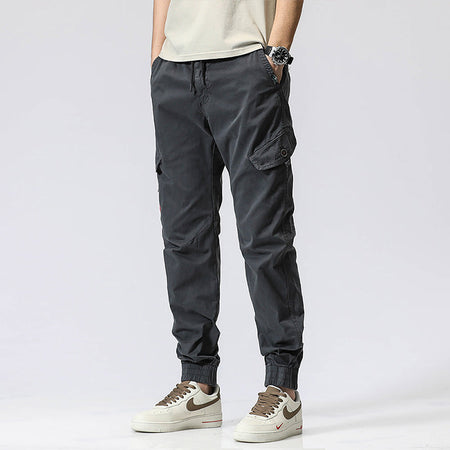 Men’s Cargo Pants Loose Fit Multi-Pocket Casual Street Trousers