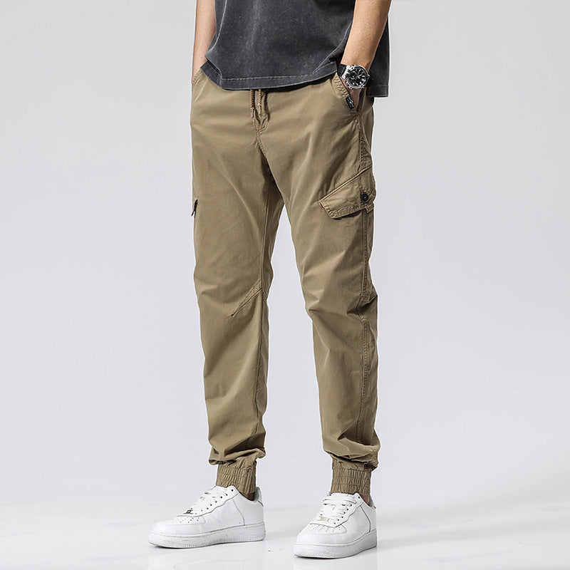 Men’s Cargo Pants Loose Fit Multi-Pocket Casual Street Trousers