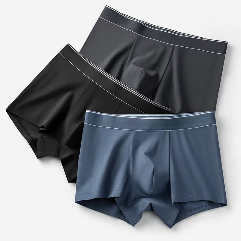 PACK OF 5-Men’s Cotton Boxer Briefs Mid-Waist Seamless Breathable Antibacterial Underwear