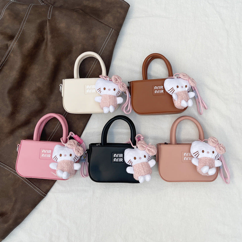 White girls crossbody bag with compact design for everyday casual use