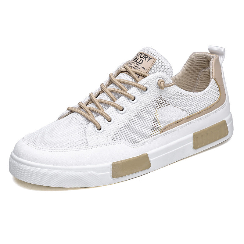 Xjc- Silver men's sneakers - casual athletic shoes with cushioned comfortable sole