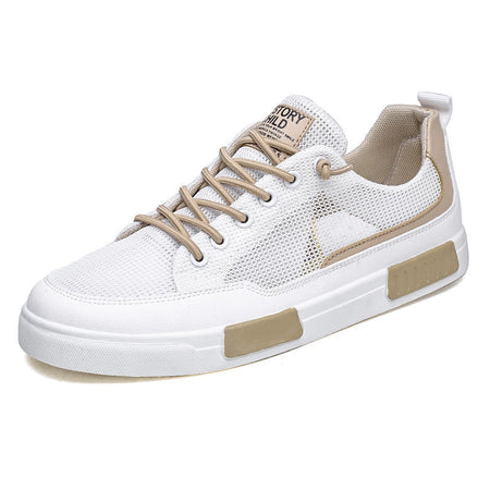 Xjc- Silver men's sneakers - casual athletic shoes with cushioned comfortable sole