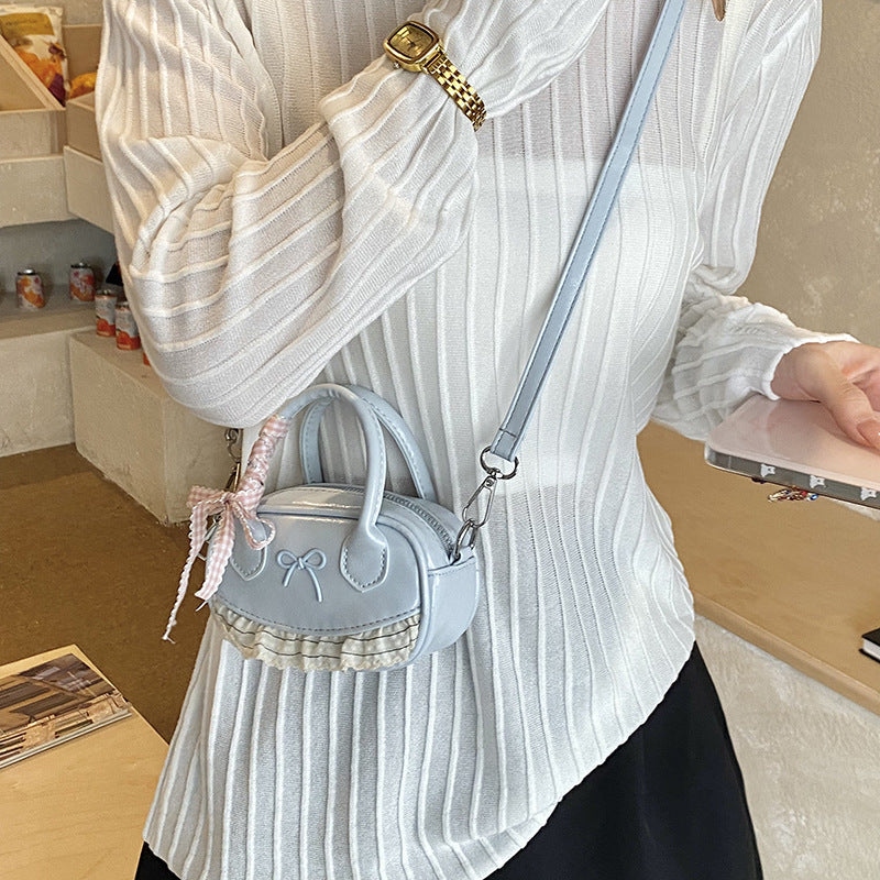 Children’s Lace Mini Bowling Crossbody Handbag for Kids