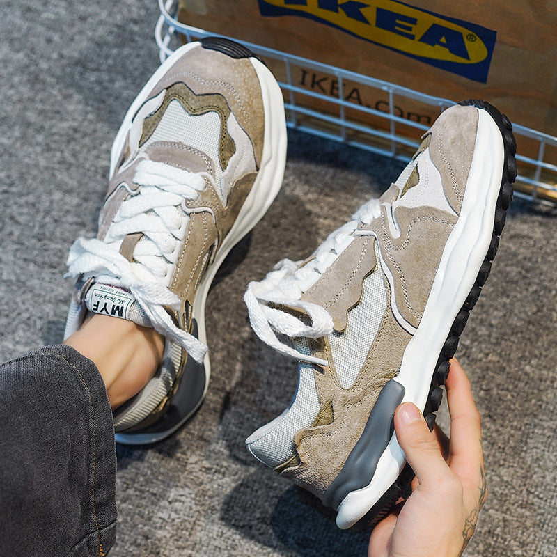 Men’s Korean Style Round-Toe Low-Top Casual Board Sneakers