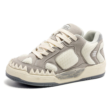 Yh-X171 White men's sneakers - casual athletic shoes with cushioned comfortable sole