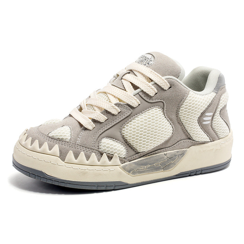 Yh-X171 White men's sneakers - casual athletic shoes with cushioned comfortable sole