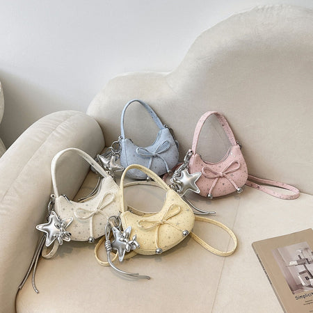 White girls crossbody bag with compact design for everyday casual use
