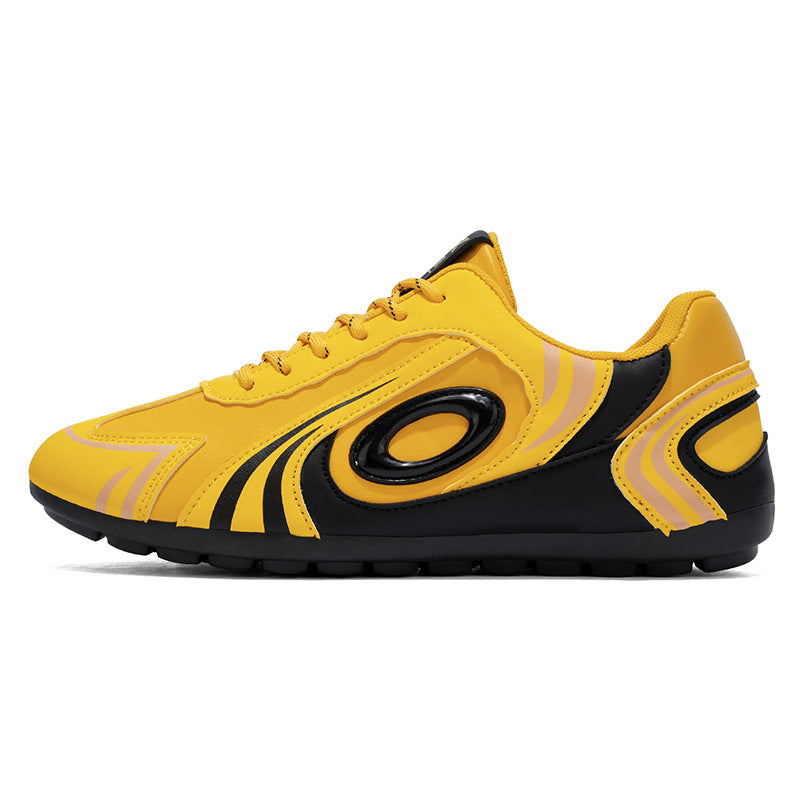 Ms- Yellow men's sneakers - casual athletic shoes with cushioned comfortable sole