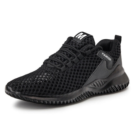 White men's sneakers - casual athletic shoes with cushioned comfortable sole