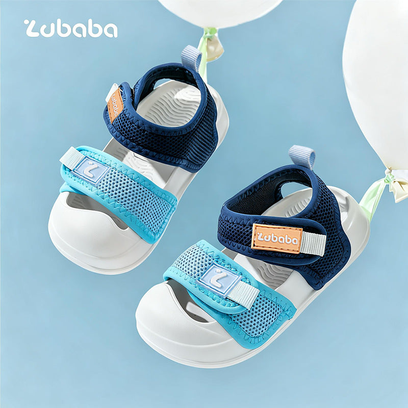 Blue girls summer sandals with comfortable and breathable design for outdoor wear