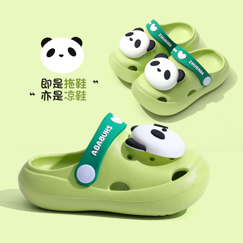 Children’s Cartoon Soft Sole Sandals Pig Daddy Non-Slip Hole