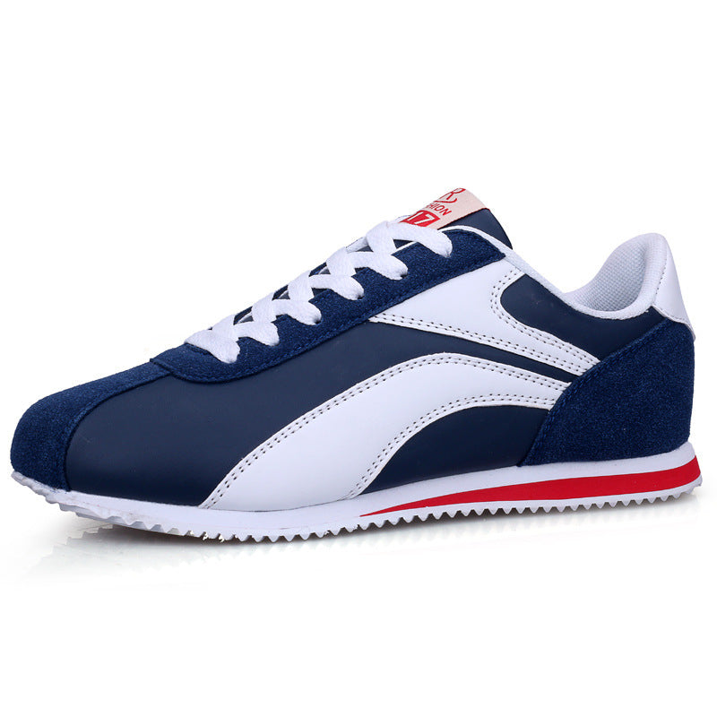Jd- White Blue Gray men's sneakers - casual athletic shoes with cushioned comfortable sole