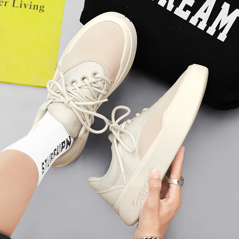 Men’s Korean Style Color-Block Thick-Soled Casual Sneakers