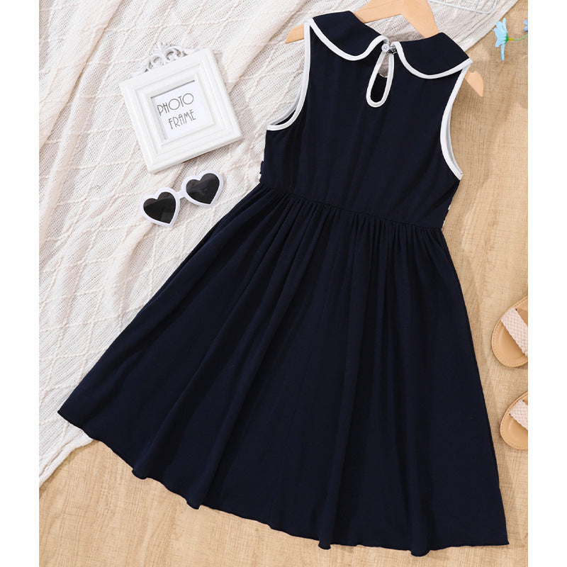 Children’s Doll Collar A-Line Summer Dress for Girls