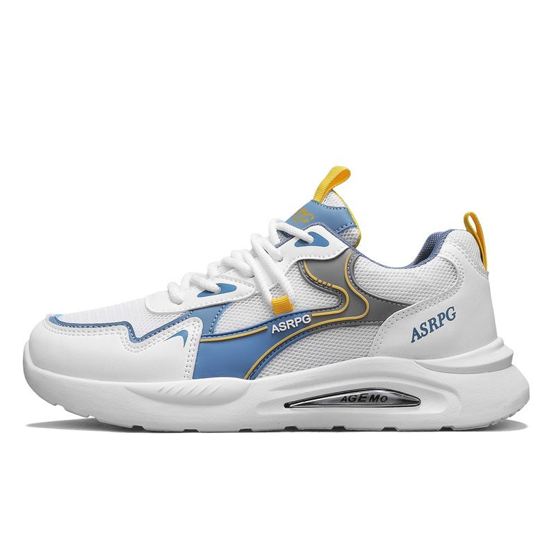 Tx-As1509 White Blue men's sneakers - casual athletic shoes with cushioned comfortable sole