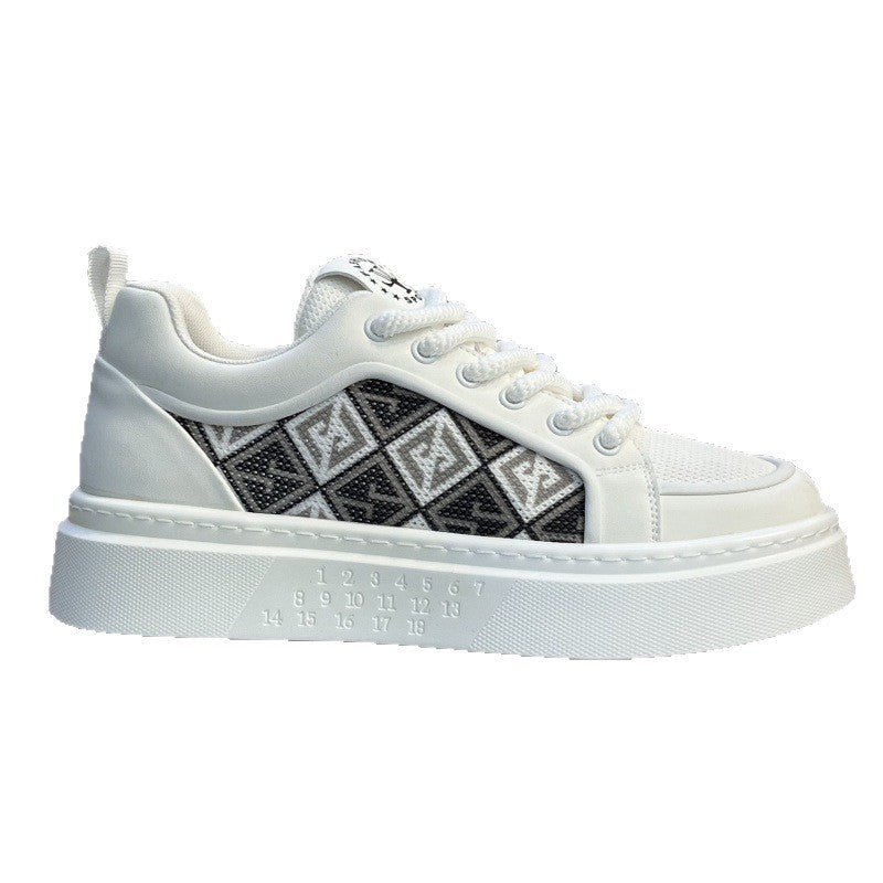 Xfs-Bx55 White men's sneakers - casual athletic shoes with cushioned comfortable sole