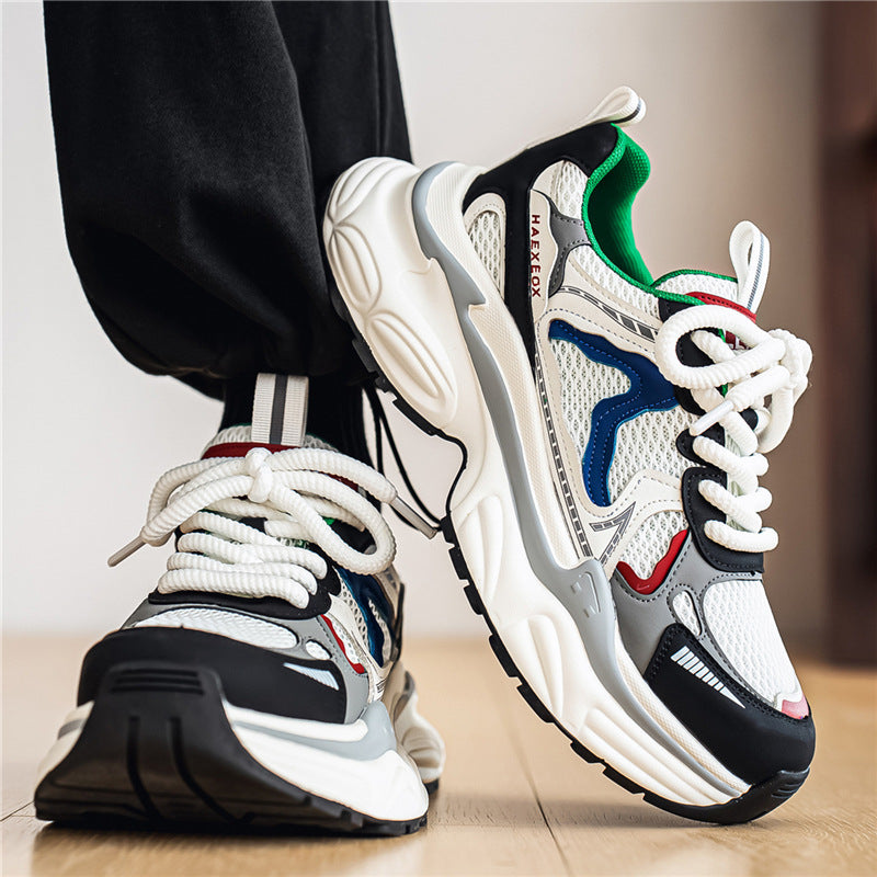 Men’s Korean Style Mesh Thick-Soled Dad Sneakers