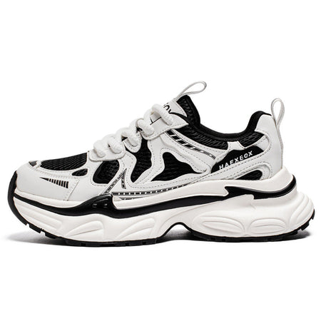 Tj-S8551 White And Black men's sneakers - casual athletic shoes with cushioned comfortable sole