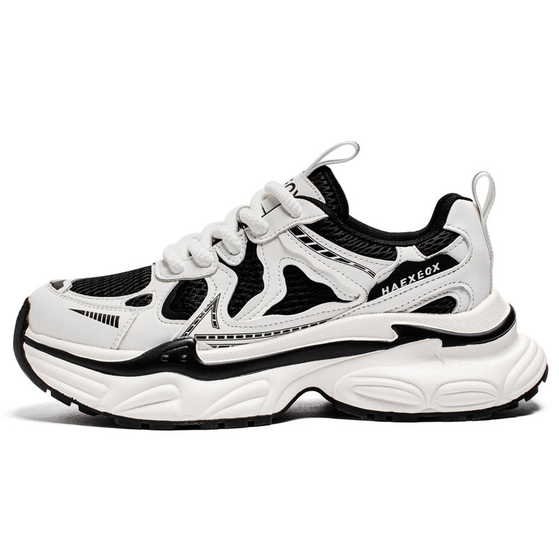 Tj-S8551 White And Black men's sneakers - casual athletic shoes with cushioned comfortable sole