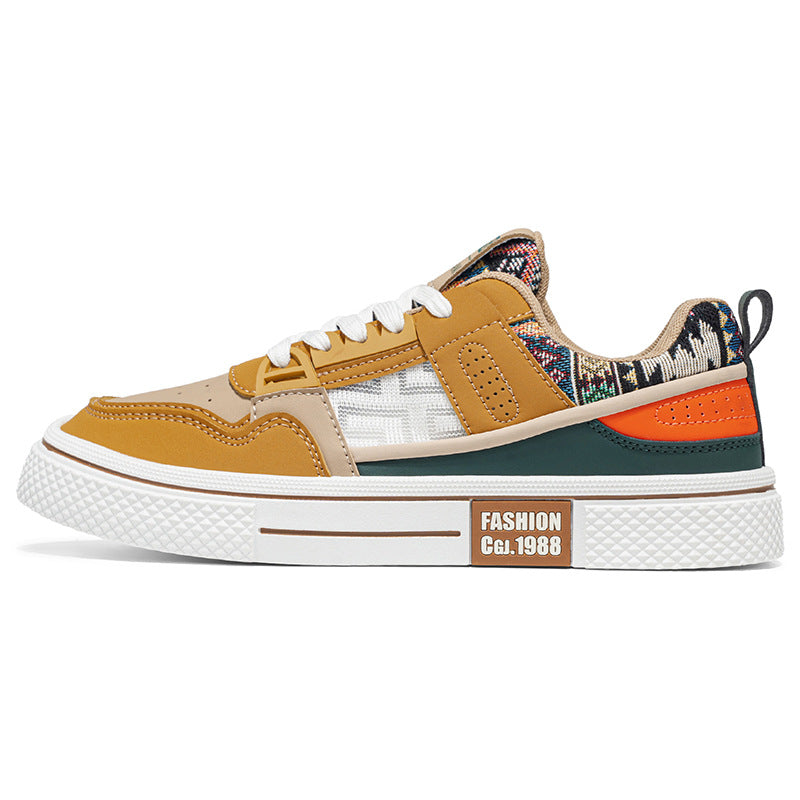Men’s Korean Style Low-Top White Casual Sneakers