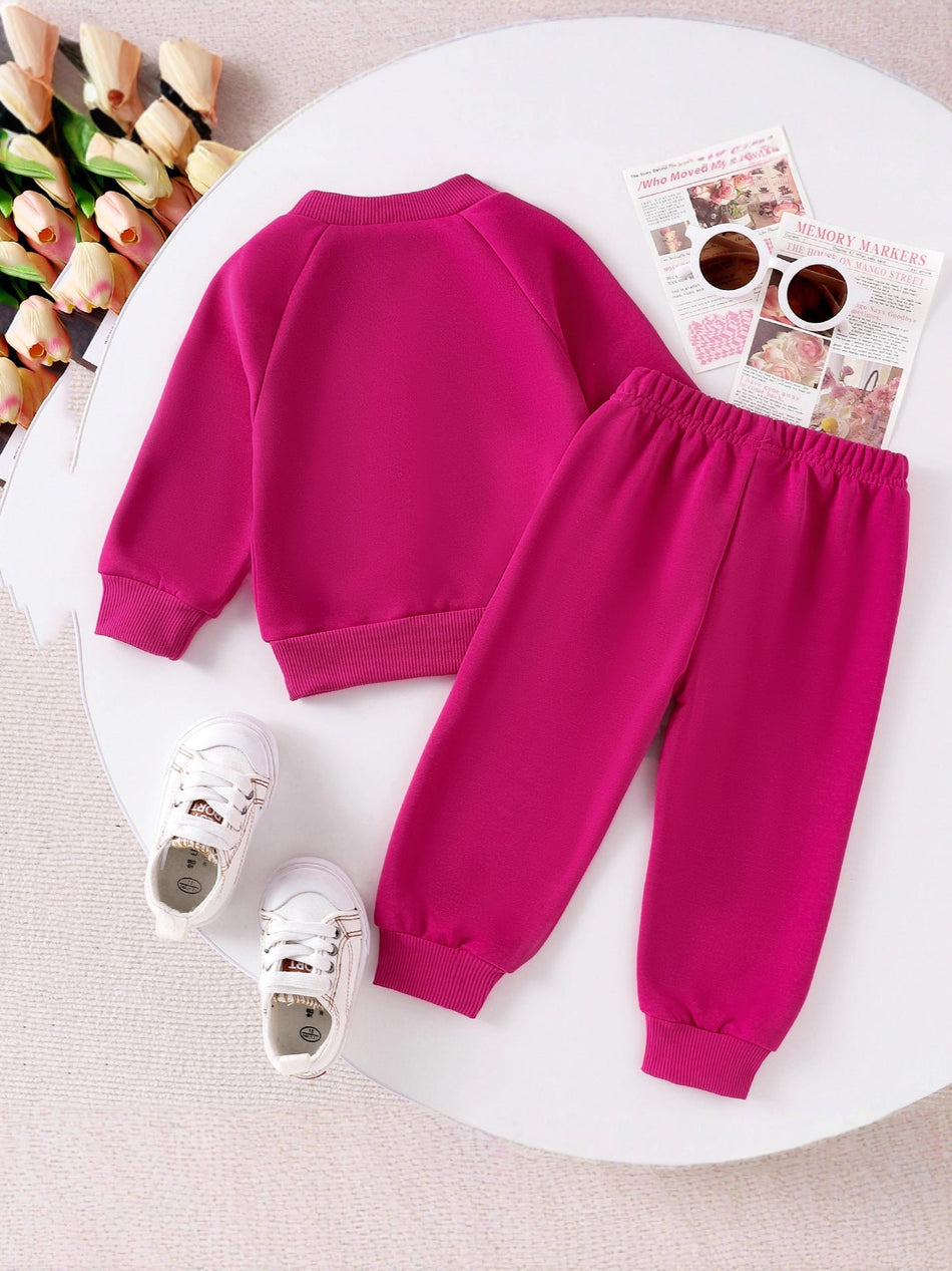 Girls Sweatshirt Set Spring Autumn Two Piece Casual Kids Outfit