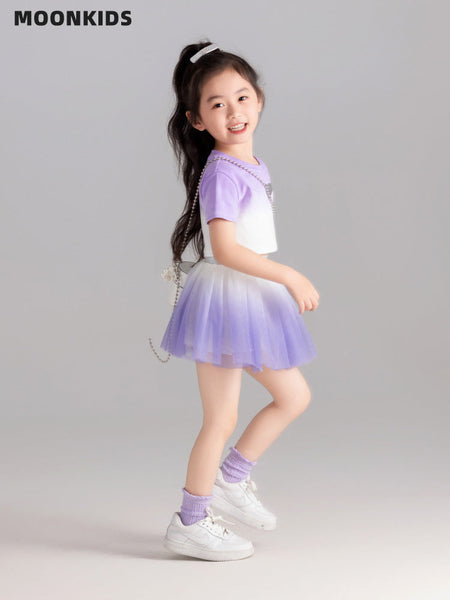 girls two-piece summer outfit set for casual everyday wear