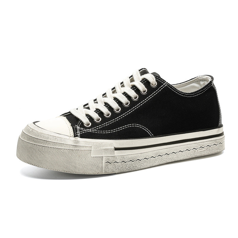Men’s Retro Canvas Lace-Up Casual Sneakers