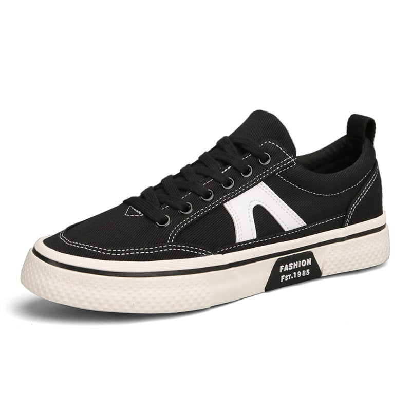 Men’s Canvas Low-Top Solid Color Casual Sneakers