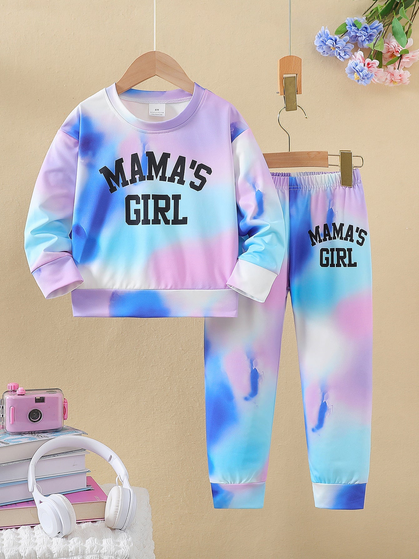 girls two-piece summer outfit set for casual everyday wear