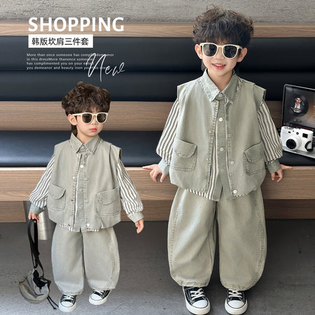 girls Korean-style summer vest and trousers two-piece casual outfit set