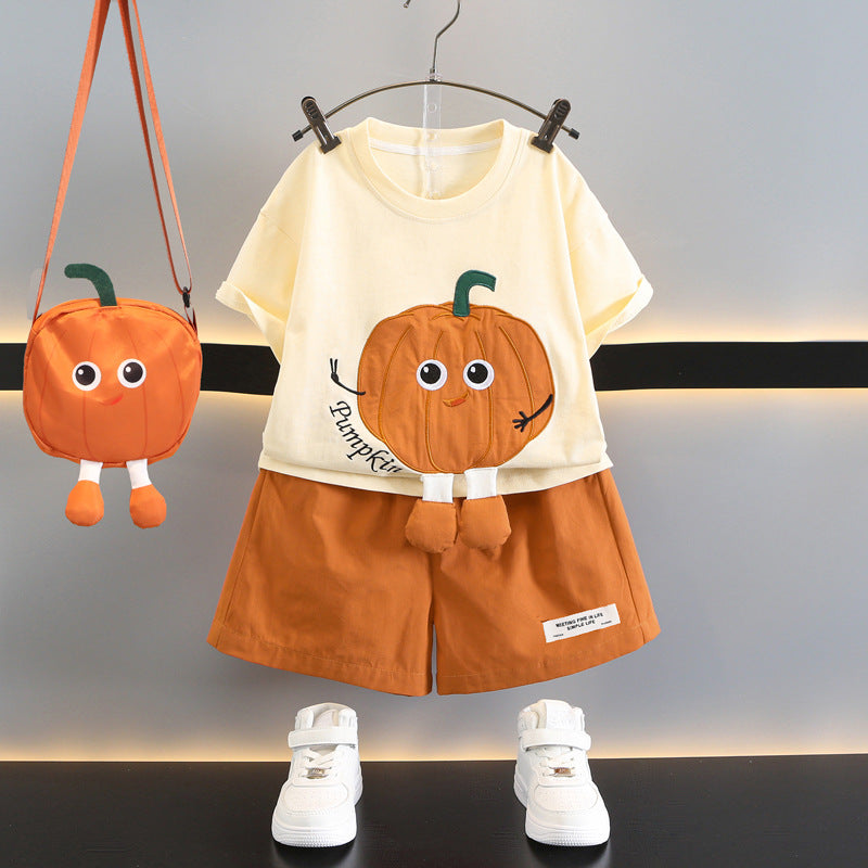girls two-piece summer outfit set for casual everyday wear
